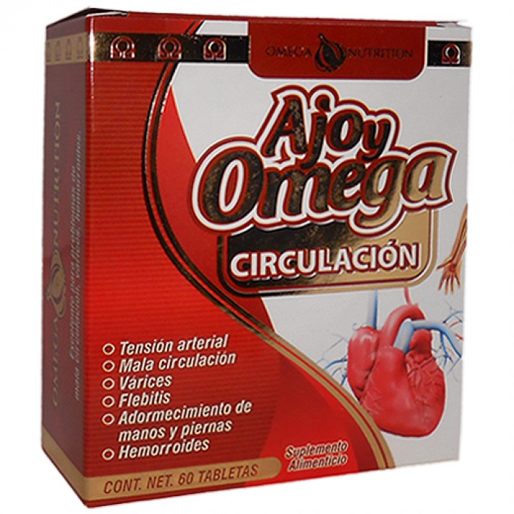 Circulaci n ajo y omega 60 tabletas Natalydeals