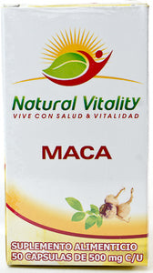 MACA 50 CAPS NATURAL VITALITY Auxiliar en funcion sexual