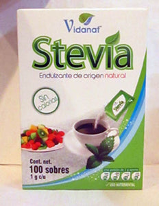 1G ENVELOPES stevia sweetener 100 C / U VIDANAT