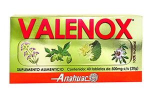 VALENOX 40 TAB ANAHUAC Auxiliar en tratamiento de Estres