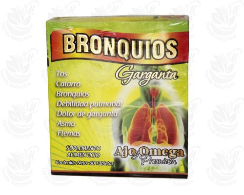 BRONQUIOS Ajo y Omega Auxiliar dolor de garganta Natalydeals