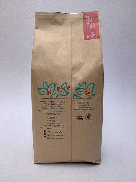 La Mera Mata Coffee. Ground, artisan flavor. 35 ounce bag