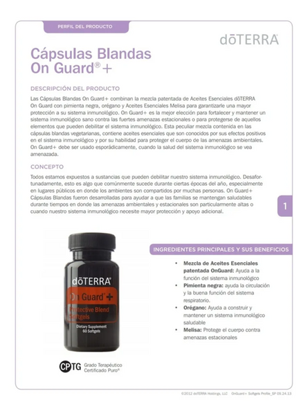 Cápsulas Aceite Esencial On Guard + (sistema Inmunológico)