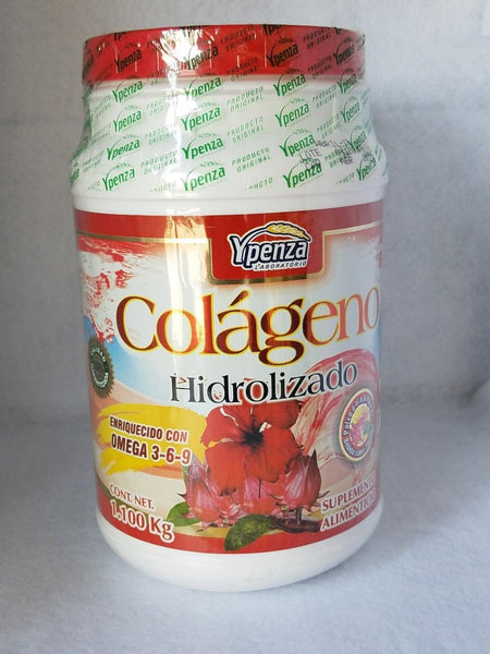 Hydrolyzed Collagen  1100 kg YPENZA Colágeno Hidrolizado Sabor Jamaica Auxiliar en Regeneracion de Tejidos-NEW PRESENTATION